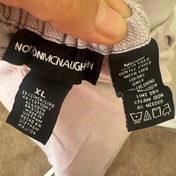 Norton McNaughton linen blend Light Purple wide leg  Pants XL - Picture 8 of 9